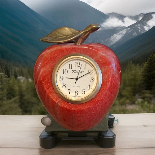 Vintage red solid marble apple - vintage,