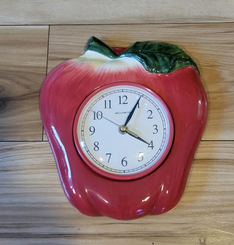 Vintage acurite ceramic apple - ceramic,