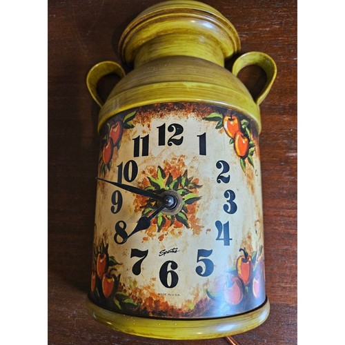 Spartus milk can wall - milk, clock