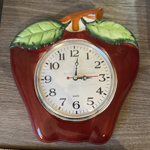 Vtg ceramic apple country wall - ceramic,