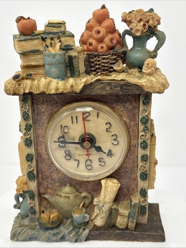 Vintage resin shelf clock - vintage,