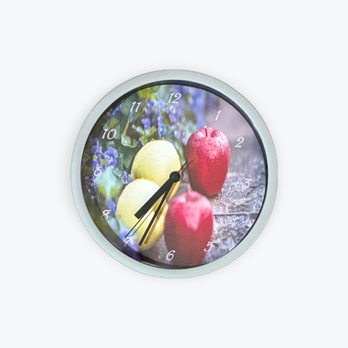 Apples wall clock - 9",